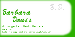 barbara danis business card